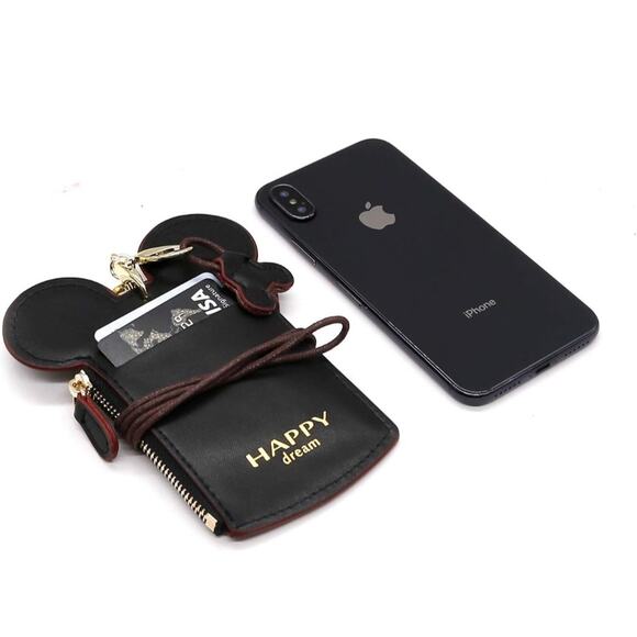 Mouse Ears ID Badge Holder with Wallet & Lanyard - Set of 2 - Picture 3 of 4